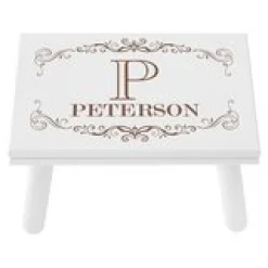 Engraved Name & Initial Step Stool