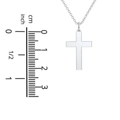 Engraved Name Silver Cross Necklace