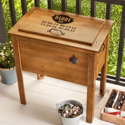 Established Outdoor Wooden Cooler