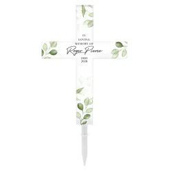 Evergreen Memorial Solar LED Cross