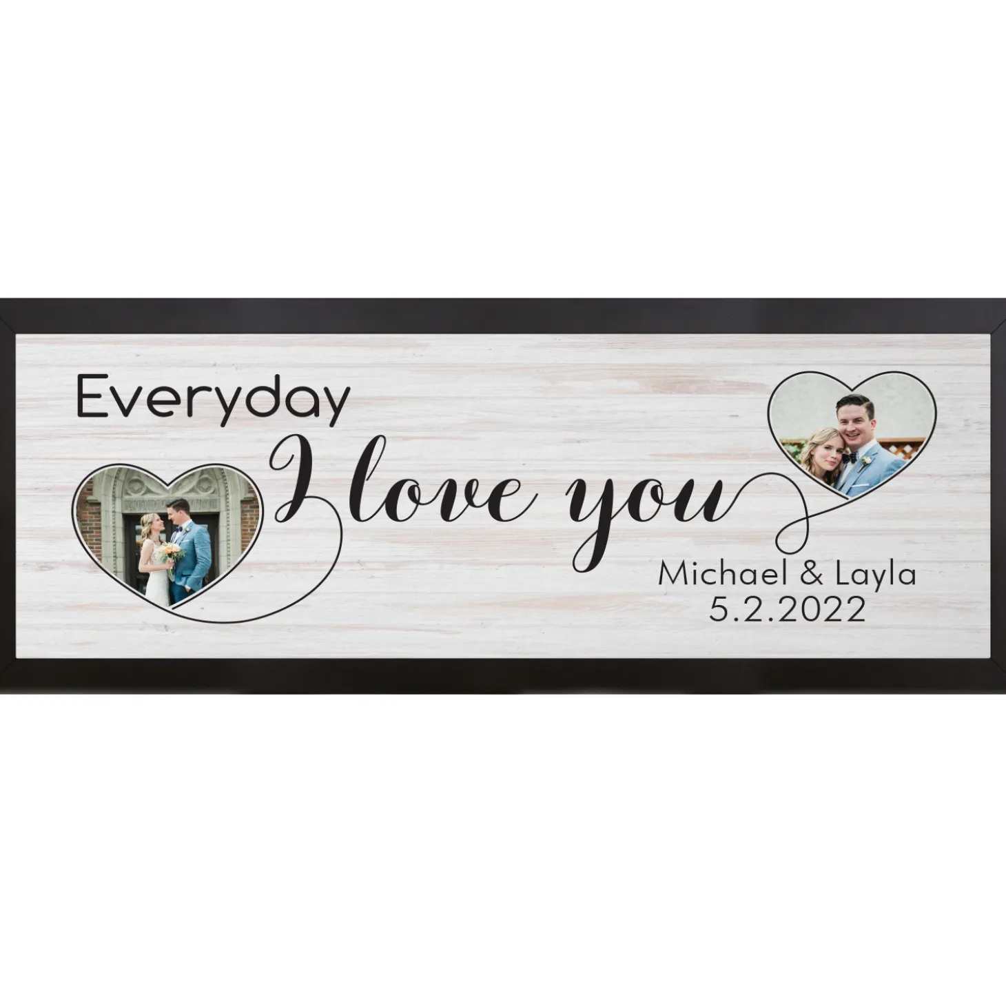 Every Day I Love You Photo Canvas