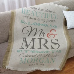 Every Love Story Wedding Throw