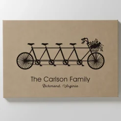 Family Adventure Leather Wall Art