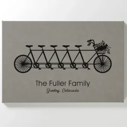 Family Adventure Leather Wall Art
