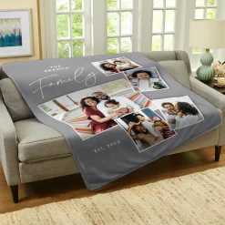 Family Album Photo Plush Blanket