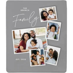 Family Album Photo Plush Blanket