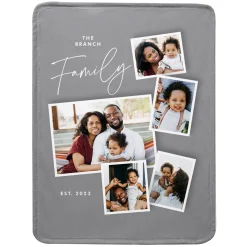 Family Album Photo Plush Blanket