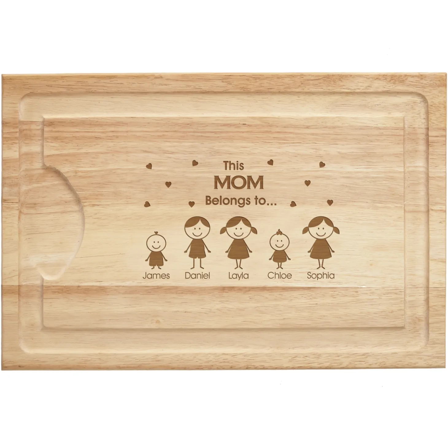 Family Belonging Maple Wood Cutting Board