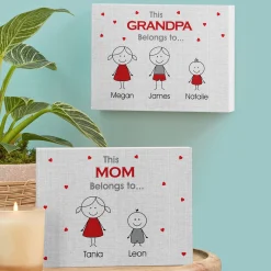 Family Belonging Wood Block