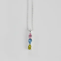 Family Birthstone Drop Necklace