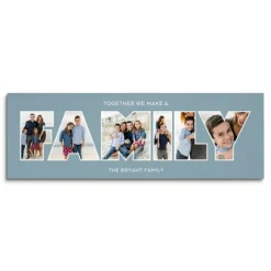 Family/Blessed Typography Photo Canvas