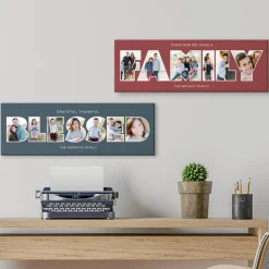 Family/Blessed Typography Photo Canvas