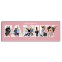 Family/Blessed Typography Photo Canvas