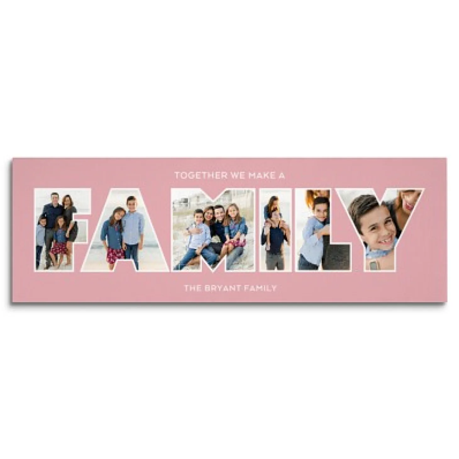 Family/Blessed Typography Photo Canvas