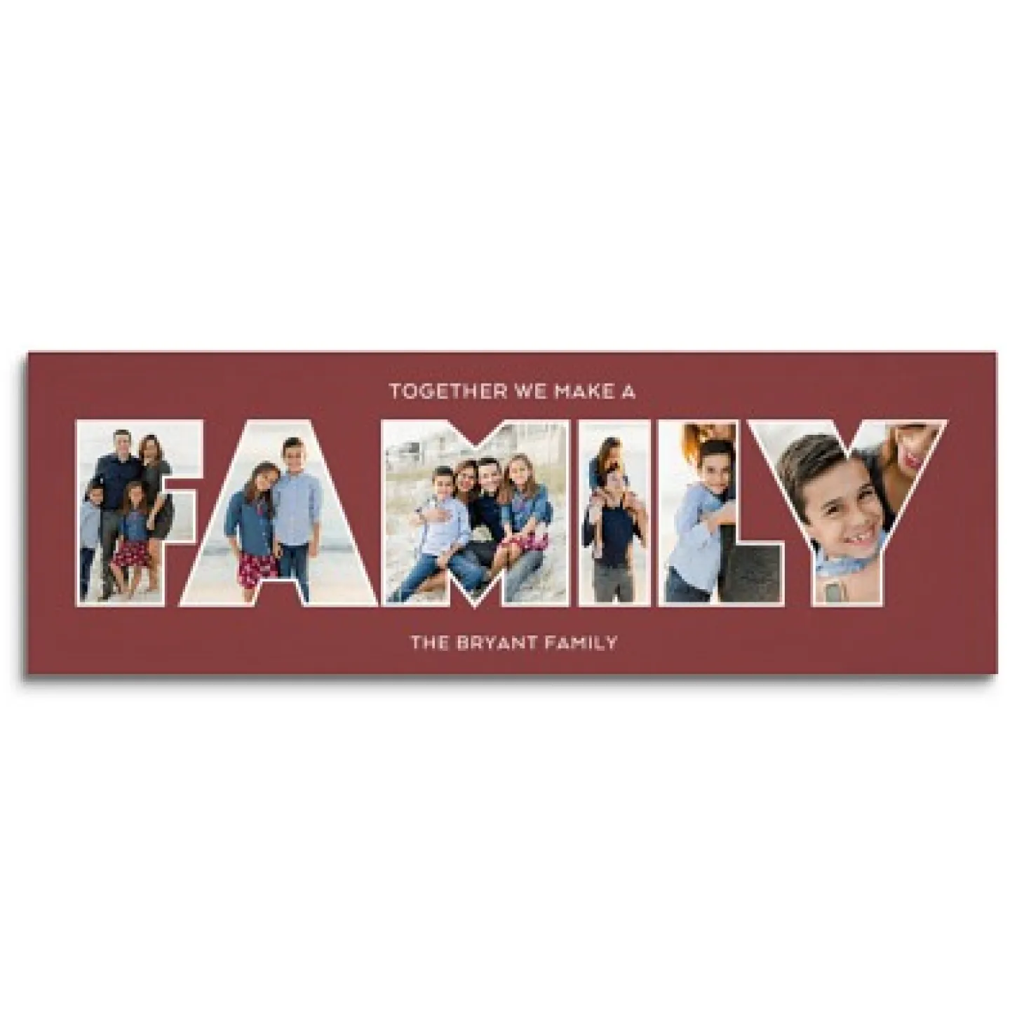 Family/Blessed Typography Photo Canvas