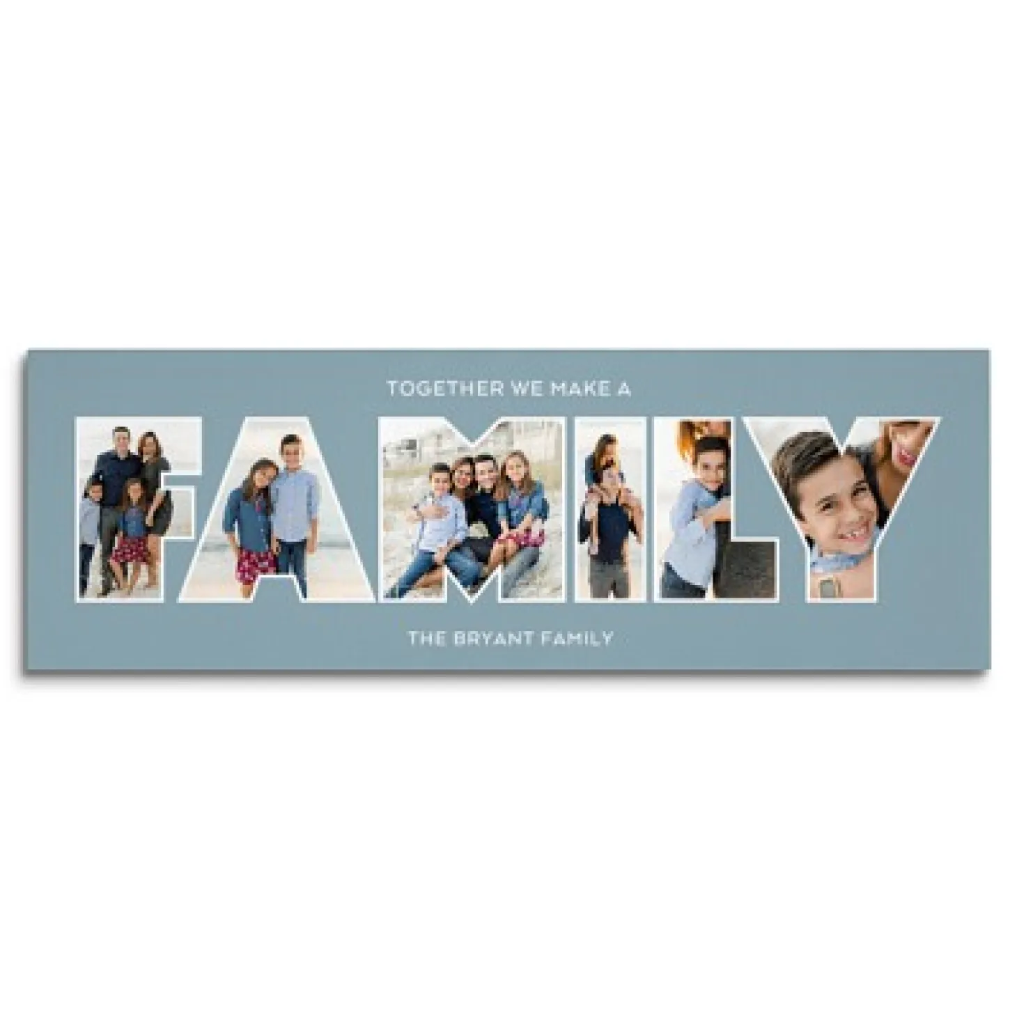 Family/Blessed Typography Photo Canvas