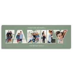 Family/Blessed Typography Photo Canvas