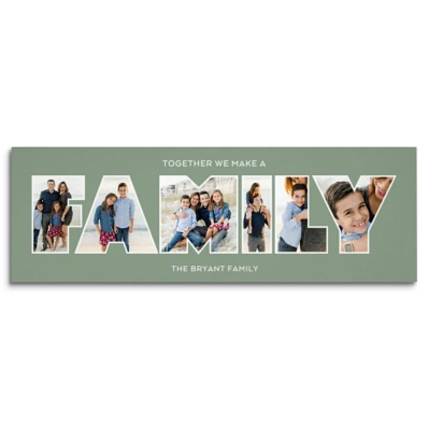 Family/Blessed Typography Photo Canvas