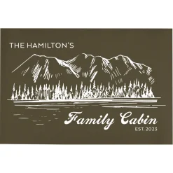 Family Cabin Doormat
