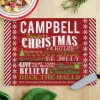 Family Christmas Rules Glass Cutting Board