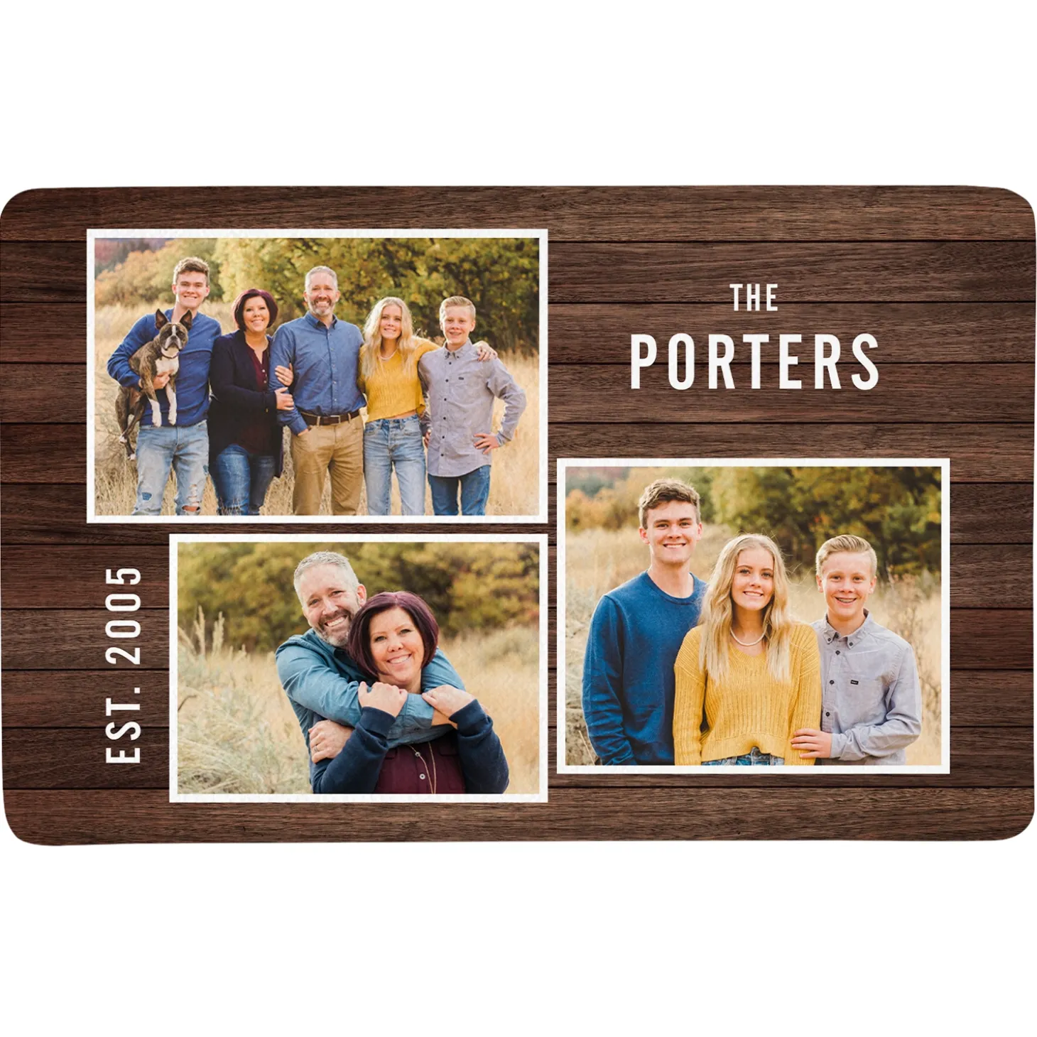 Family Fun Collage Photo Doormat