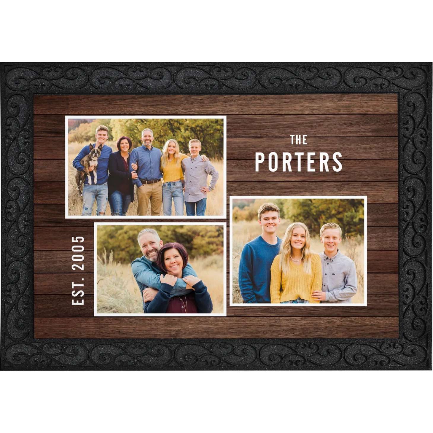 Family Fun Collage Photo Doormat
