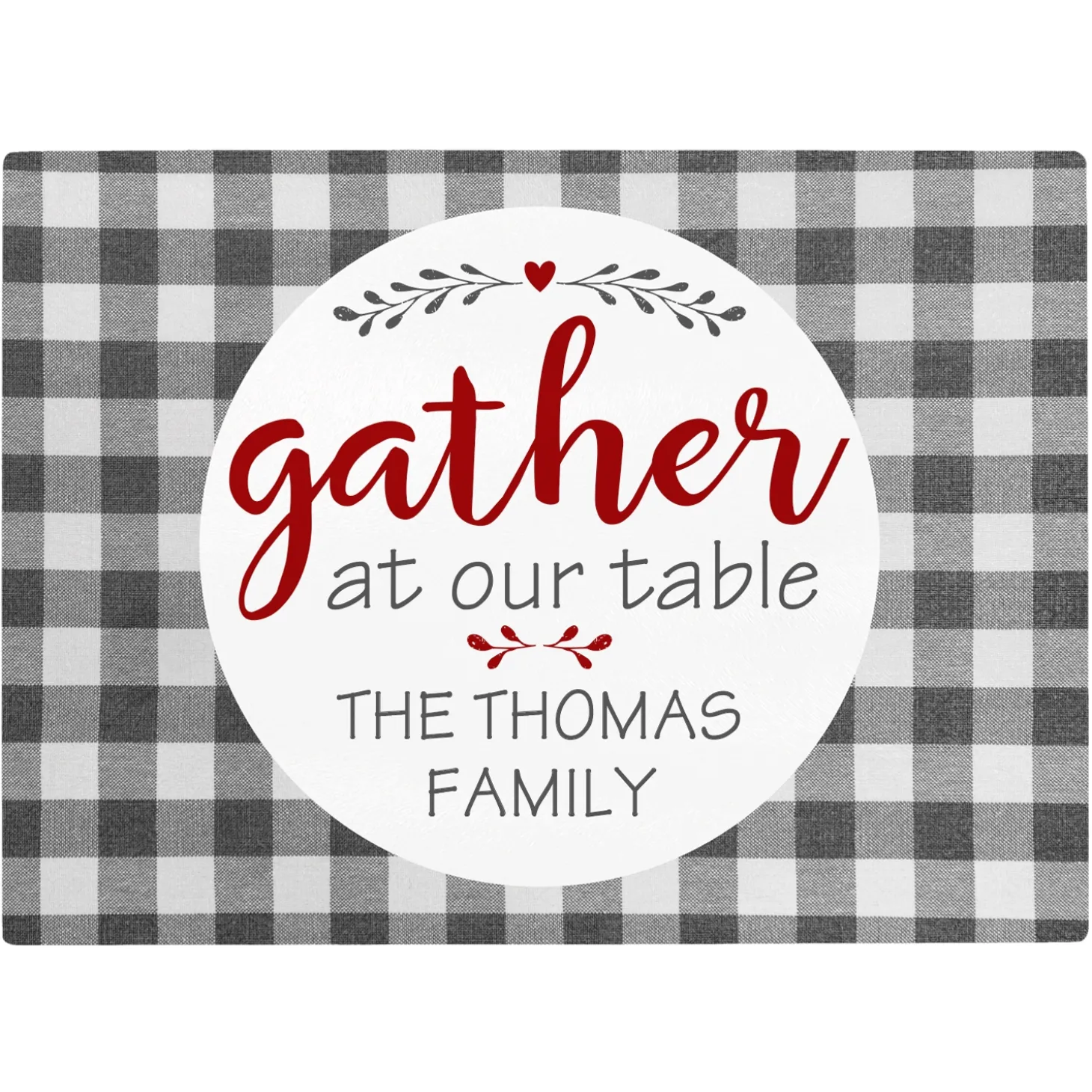 Family Gather Glass Cutting Board