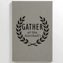 Family Gather Leather Wall Art