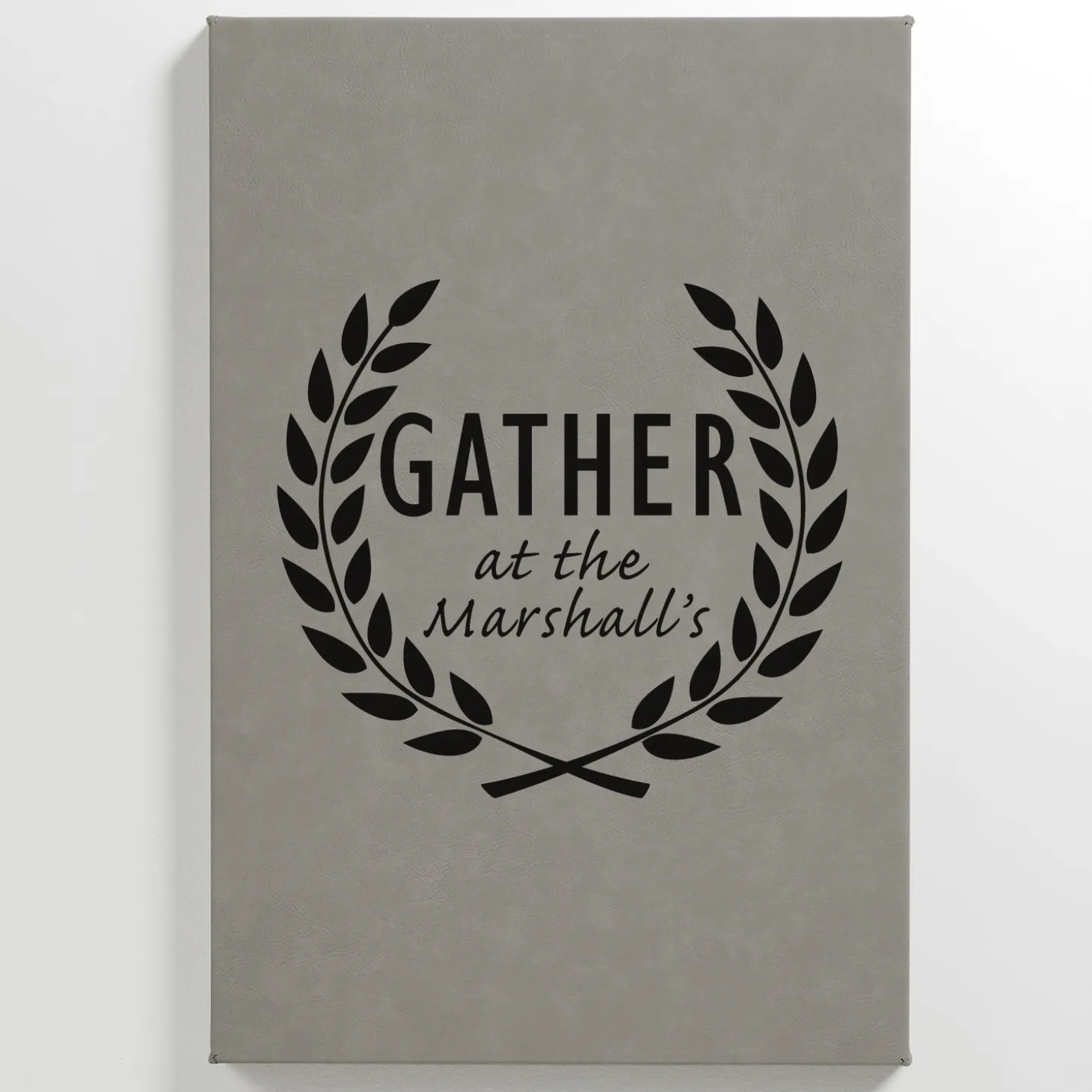 Family Gather Leather Wall Art