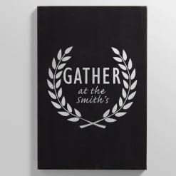 Family Gather Leather Wall Art