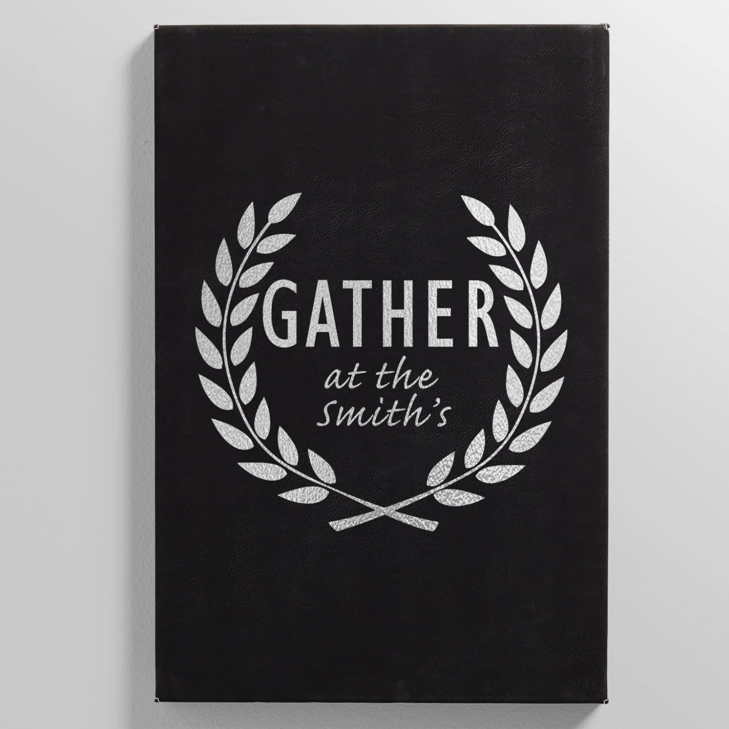 Family Gather Leather Wall Art