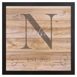Family Initial & Name Canvas
