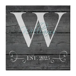 Family Initial & Name Canvas
