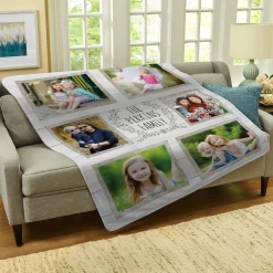 Family Is Everything Photo Plush Blanket