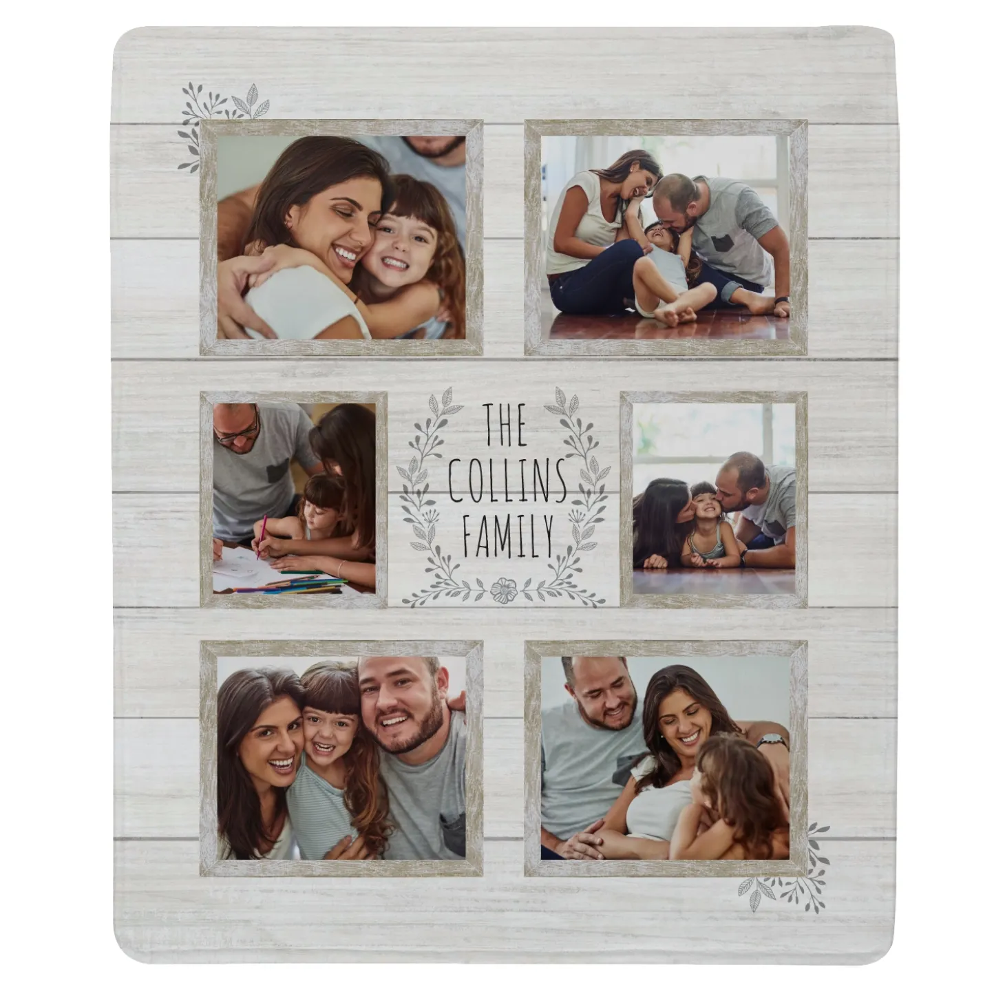 Family Is Everything Photo Plush Blanket