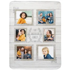 Family Is Everything Photo Plush Blanket