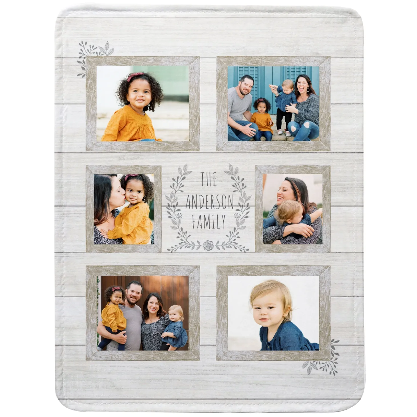 Family Is Everything Photo Plush Blanket