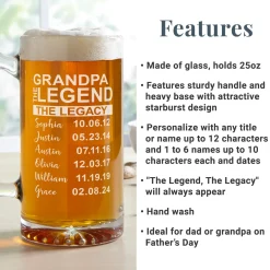 Family Legend Oversize Beer Mug