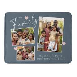 Family Love Multi-Photo Plush Blanket