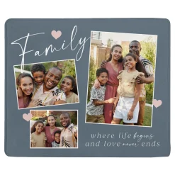 Family Love Multi-Photo Plush Blanket