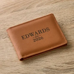 Family Name Anti-Theft Leather Wallet