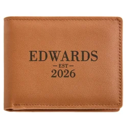Family Name Anti-Theft Leather Wallet