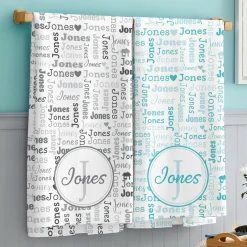 Family Name Collage Bath Towels