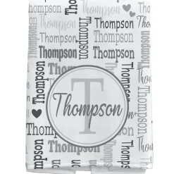 Family Name Collage Bath Towels