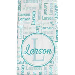 Family Name Collage Bath Towels