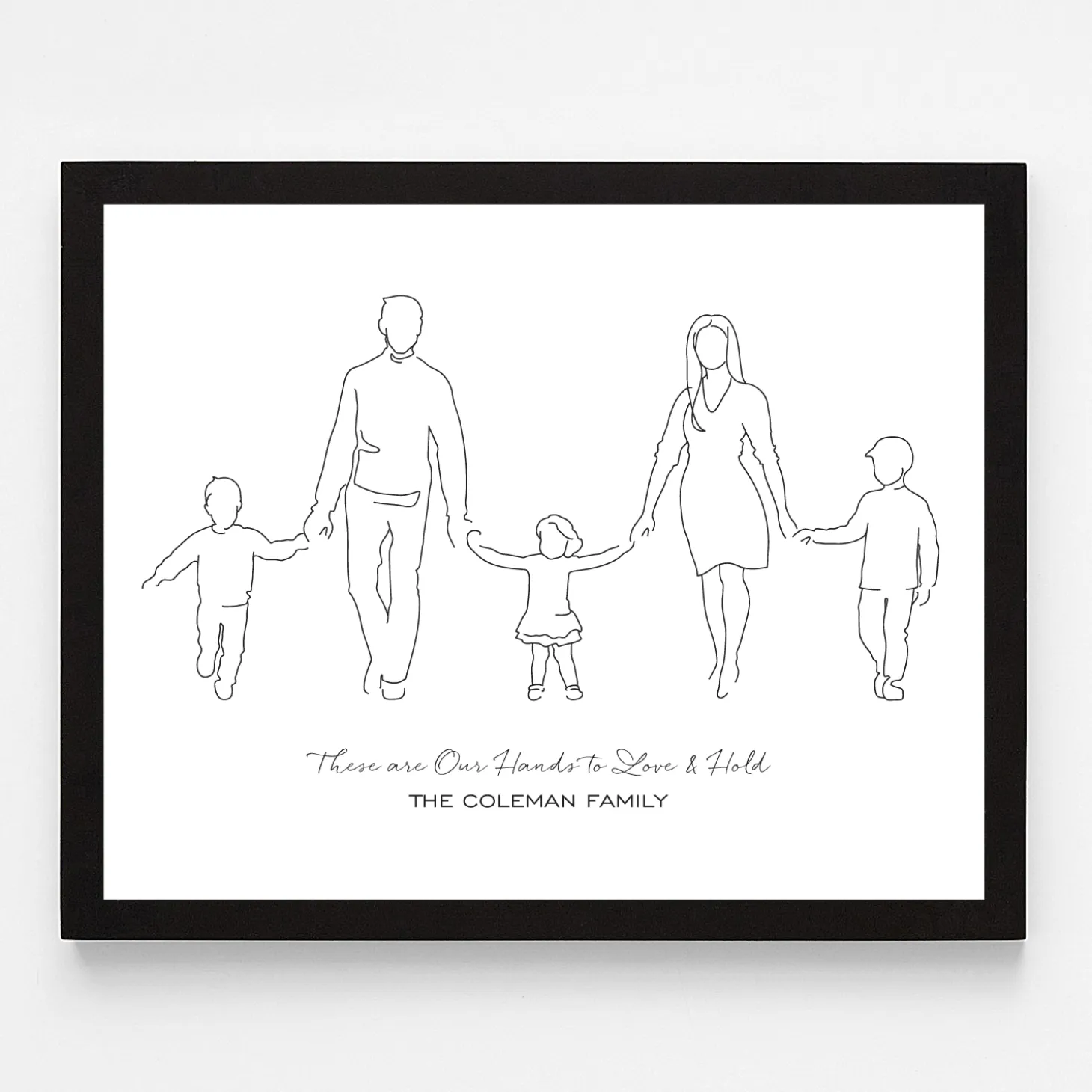 Family Silhouette Wall Art