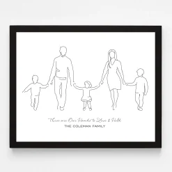 Family Silhouette Wall Art