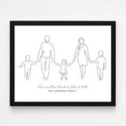 Family Silhouette Wall Art