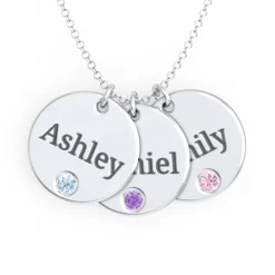 Family Tokens Birthstone Name Necklace
