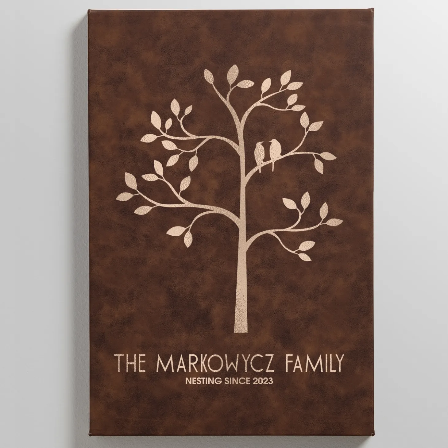 Family Tree Leather Wall Art